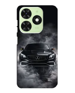 Чехол для TECNO Pop 8 с картинкой «Mercedes в дыму»