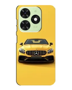 Чехол для TECNO Pop 8 с картинкой «Желтый Mercedes GT»