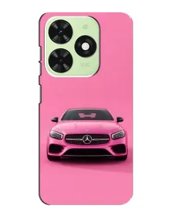 Чехол для TECNO Pop 8 с картинкой «Розовый Mercedes AMG»