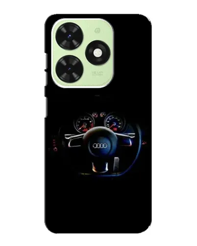Чехол для TECNO Pop 8 с картинкой «Салон Audi — руль»