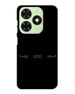 Чехол для TECNO Pop 8 с картинкой «Audi — световой подпись»