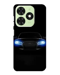 Чехол для TECNO Pop 8 с картинкой «Audi в неоне»