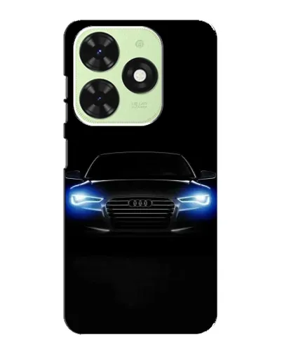 Чехол для TECNO Pop 8 с картинкой «Audi в неоне»