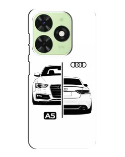 Чехол для TECNO Pop 8 с картинкой «Audi — контрастный дизайн»