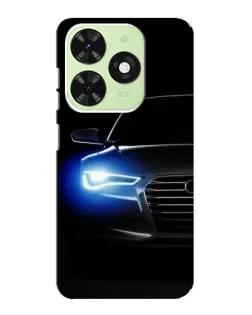 Чехол для TECNO Pop 8 с картинкой «Неоновый взгляд Audi»