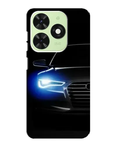 Чехол для TECNO Pop 8 с картинкой «Неоновый взгляд Audi»
