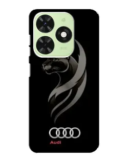 Чехол для TECNO Pop 8 с картинкой «Графика — пантера и Audi»