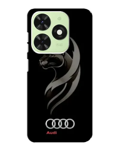 Чехол для TECNO Pop 8 с картинкой «Графика — пантера и Audi»