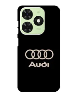 Чехол для TECNO Pop 8 с картинкой «Audi — золотой логотип»