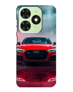 Чехол для TECNO Pop 8 с картинкой «Audi RS — красный стиль»