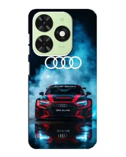 Чехол для TECNO Pop 8 с картинкой «Audi Sport — неон»