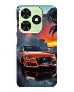Чехол для TECNO Pop 8 с картинкой «Audi — закат»