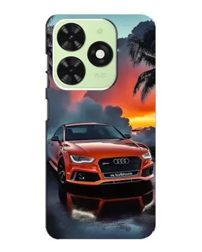 Чехол для TECNO Pop 8 с картинкой «Audi — закат»
