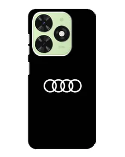 Чехол для TECNO Pop 8 с картинкой «Audi White Logo»