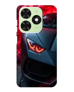 Чехол для TECNO Pop 8 с картинкой «Lamborghini красное сияние»