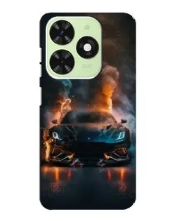 Чехол для TECNO Pop 8 с картинкой «Lamborghini дымная эстетика»