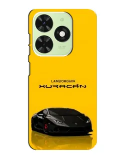 Чехол для TECNO Pop 8 с картинкой «Lamborghini Huracan черный»