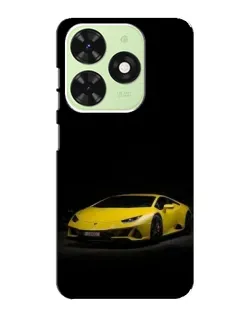 Чехол для TECNO Pop 8 с картинкой «Lamborghini желтый акцент»