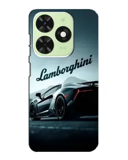 Чехол для TECNO Pop 8 с картинкой «Классическая надпись Lamborghini»