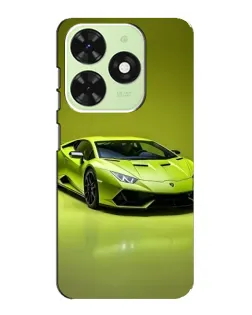 Чехол для TECNO Pop 8 с картинкой «Салатовый Lamborghini Huracan»