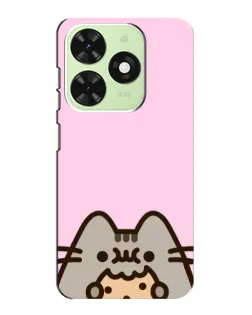 Чехол для TECNO Pop 8 с картинкой «Pusheen и печенье» Чехол для TECNO Pop 8 с картинкой «Pusheen и печенье»