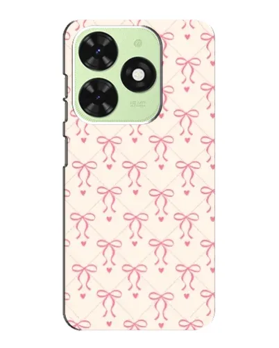 Чехол для TECNO Pop 8 с картинкой «Розовые бантики Coquette»