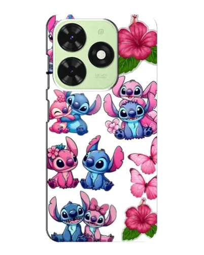 Чохол для TECNO Pop 8 з картинкою «Стікери Stitch та Angel»