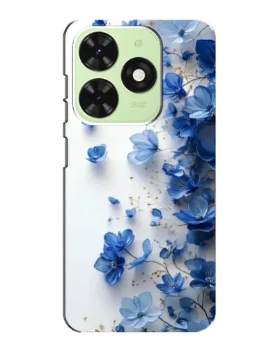 Чохол для TECNO Pop 8 з картинкою «Блакитний квітковий каскад»