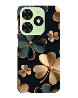 Чохол для TECNO Pop 8 з картинкою «Конюшина в золоті»