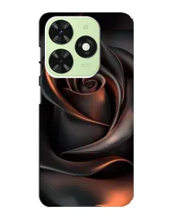 Чохол для TECNO Pop 8 з картинкою «Шовкова чорна троянда»