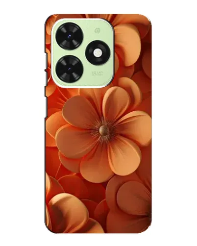 Чохол для TECNO Pop 8 з картинкою «Помаранчева макро квітка»