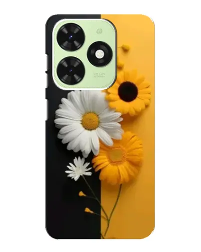 Чохол для TECNO Pop 8 з картинкою «Соняшник та ромашка»