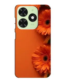 Чохол для TECNO Pop 8 з картинкою «Помаранчеві гербери»