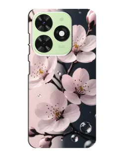 Чохол для TECNO Pop 8 з картинкою «Ніжня сакура та краплі»