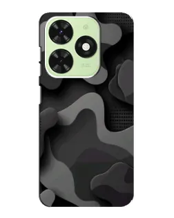 Чехол для TECNO Pop 8 с картинкой «Темный абстрактный камуфляж»