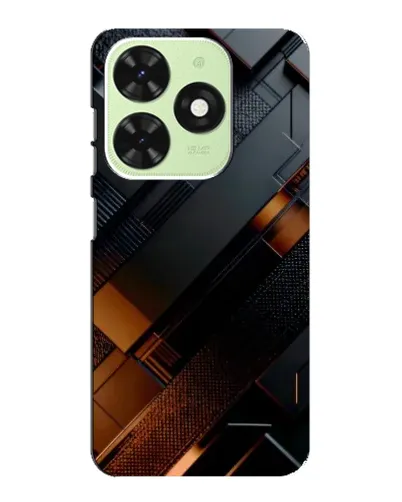 Чехол для TECNO Pop 8 с картинкой «Черные геометрические блоки»