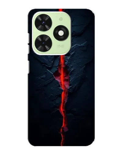 Чехол для TECNO Pop 8 с картинкой «Kрасная лавовая трещина»