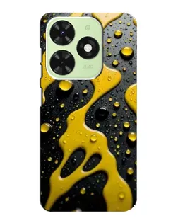 Чехол для TECNO Pop 8 с картинкой «Жидкое желтое золото»