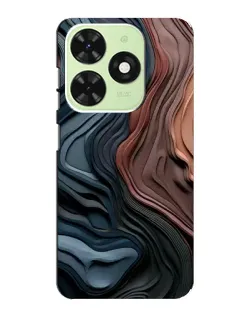 Чехол для TECNO Pop 8 с картинкой «Цветные волны каньона»
