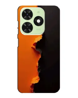 Чехол для TECNO Pop 8 с картинкой «Оранжевый разлом»
