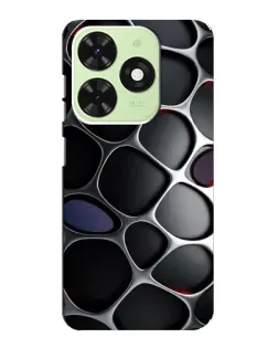 Чехол для TECNO Pop 8 с картинкой «Объемная темная решетка»
