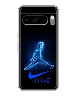 Чехол для TECNO Pop X с картинкой «Jordan Neon Blue»
