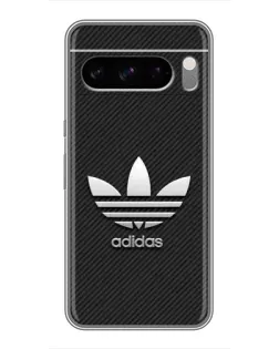 Чехол для TECNO Pop X с картинкой «Adidas Карбоновая текстура»