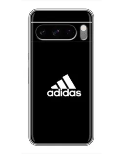 Чехол для TECNO Pop X с картинкой «Черная классика Adidas»