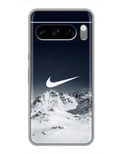 Чехол для TECNO Pop X с картинкой «Nike — зимние горы»
