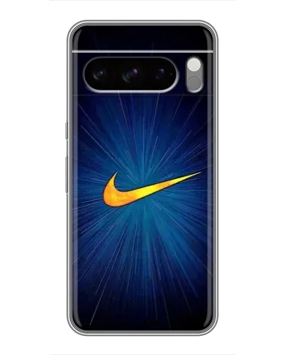 Чехол для TECNO Pop X с картинкой «Синий пульс Nike» Чехол для TECNO Pop X с картинкой «Синий пульс Nike»