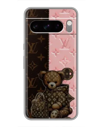 Чехол для TECNO Pop X с картинкой «Мишка в стиле LV»
