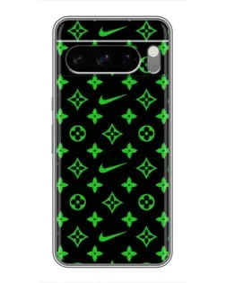Чехол для TECNO Pop X с картинкой «Неоновый принт LV»