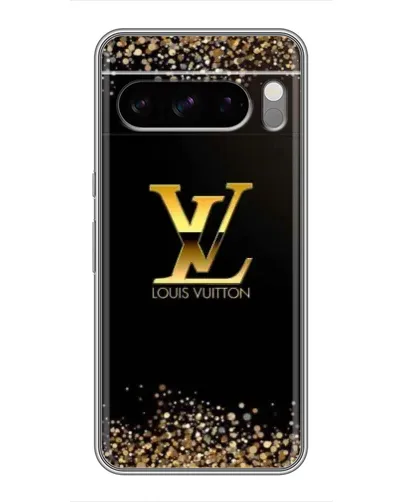 Чехол для TECNO Pop X с картинкой «LV — золотые искры»