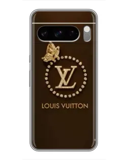 Чехол для TECNO Pop X с картинкой «LV — золотая печать»